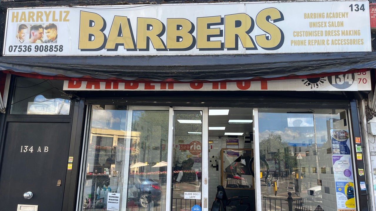Website preview of Harryliz Barbers