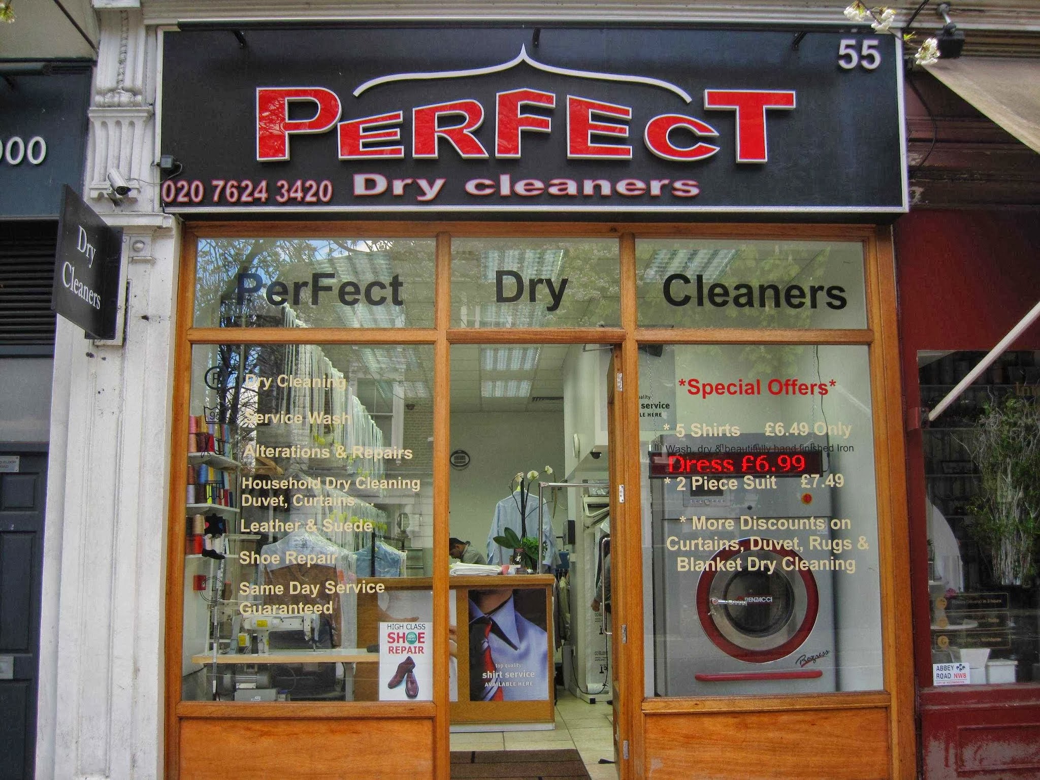 Website preview of Perfect Dry Cleaners