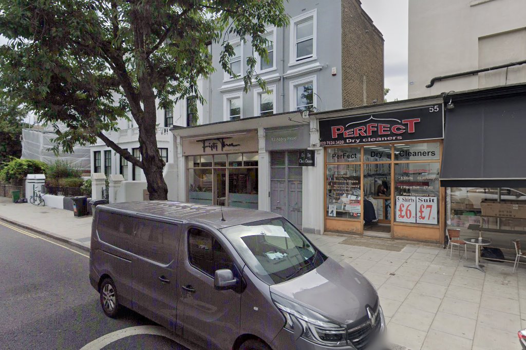 Street view of Perfect Dry Cleaners at 55 Abbey Road