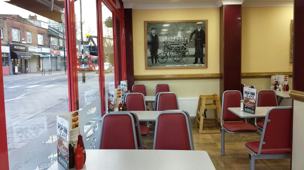 Looking out to Southwark Park Road from Pop Inn Cafe