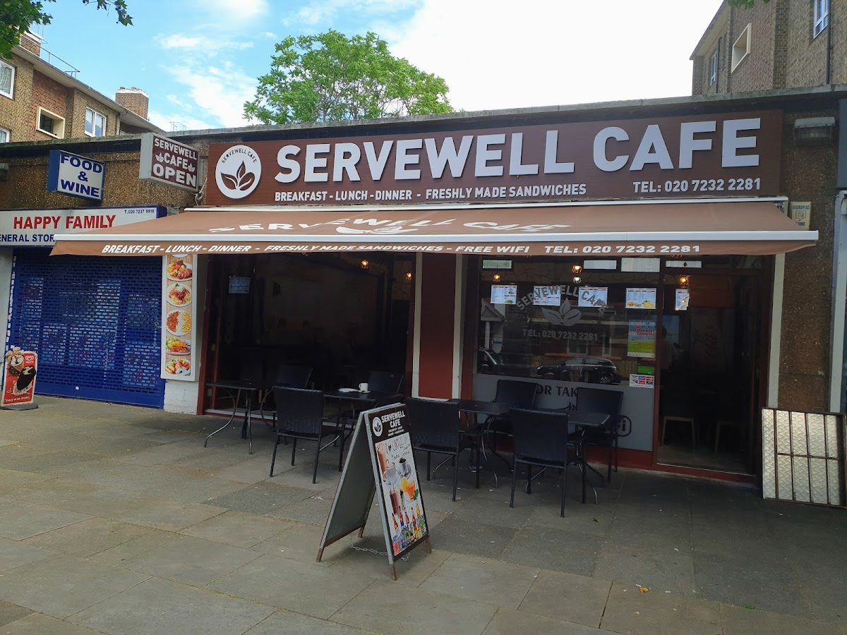 Website preview of Servewell Cafe